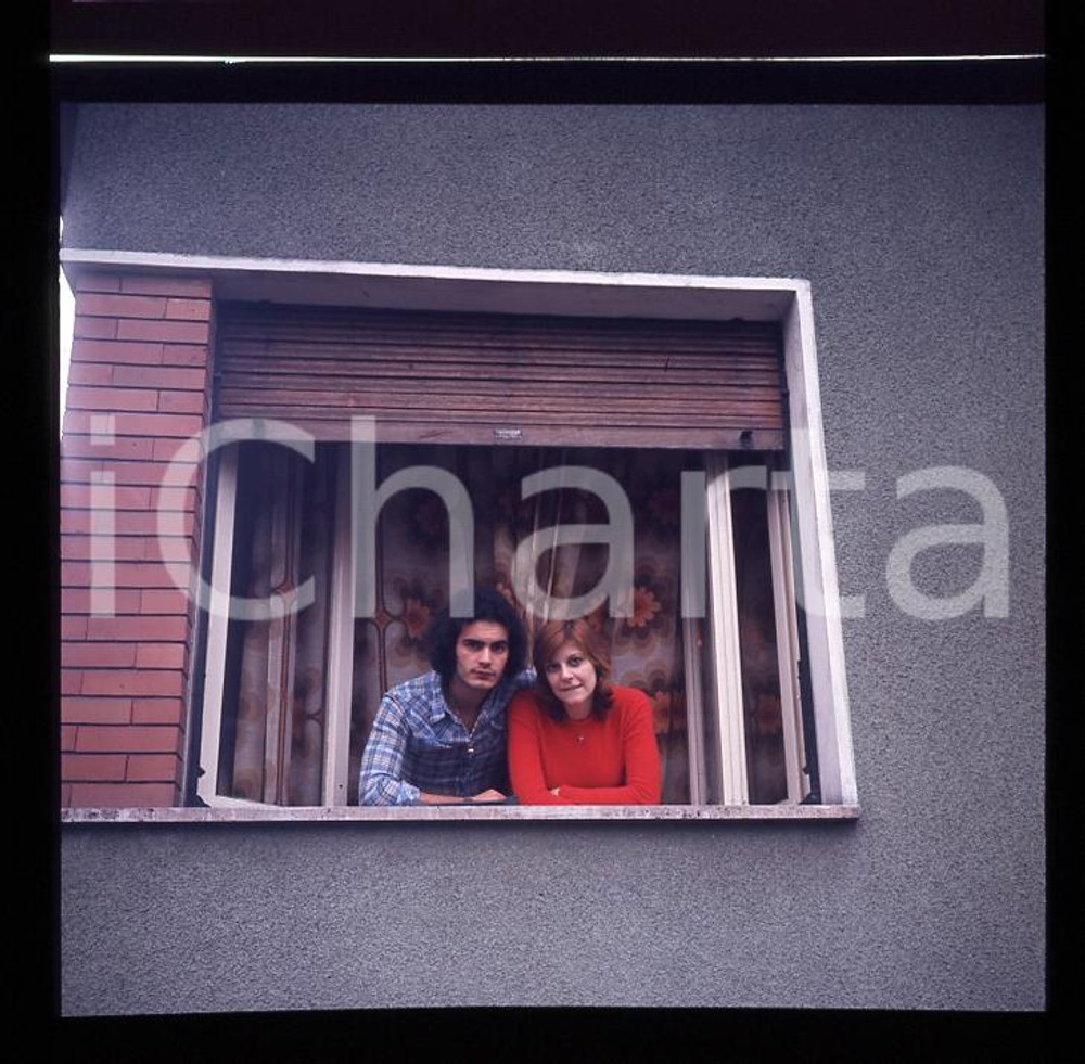 6X6cm NEGATIVO ORIGINALE * 1970 ca ITALIA MUSICA DONATELLO Giuliano ILLIANI 35