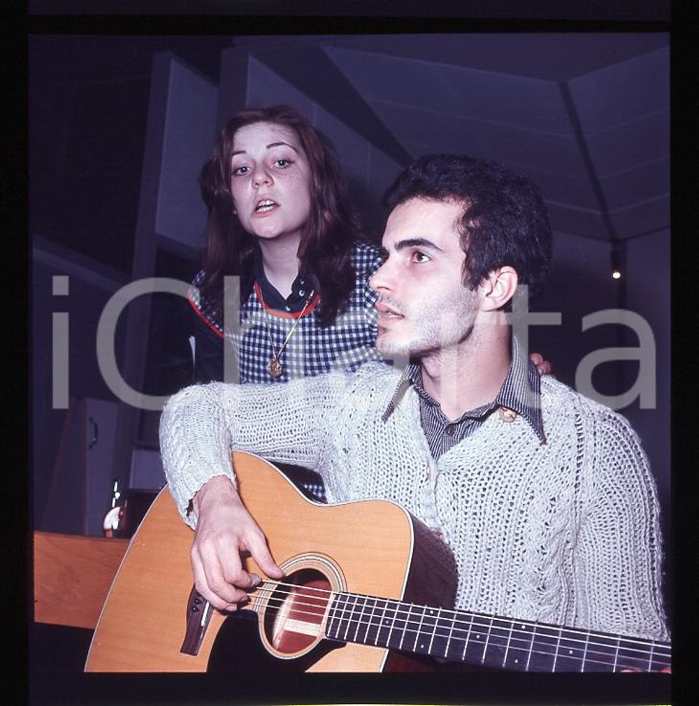 6X6cm NEGATIVO ORIGINALE * 1970 ca ITALIA MUSICA DONATELLO Giuliano ILLIANI 38