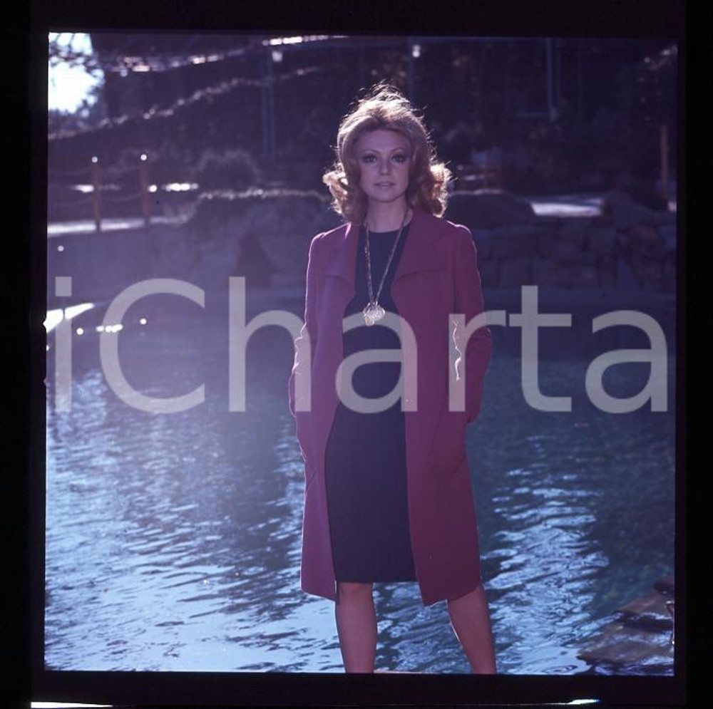 6X6cm NEGATIVO ORIGINALE * 1970 ca ITALIA CINEMA Sylva KOSCINA Ritratto (2)