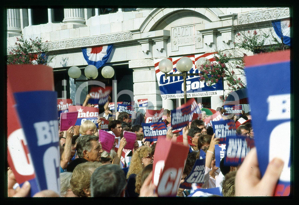 35mm vintage slide*1992 LITTLE ROCK, AR Bill CLINTON US Presidential Campaign