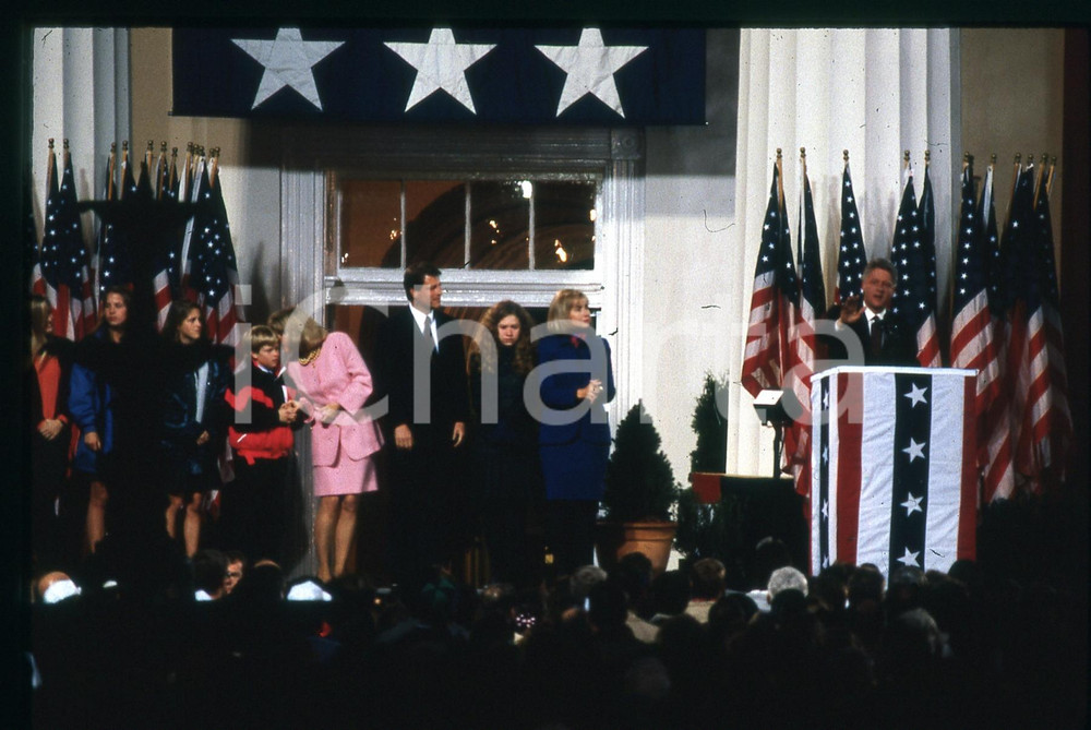 35mm vintage slide*1992 US Presidential Campaign Hillary e Bill CLINTON (2)
