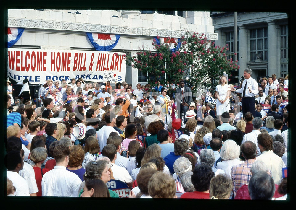 35mm vintage slide*1992 LITTLE ROCK, AR Bill CLINTON US Presidential Campaign 2