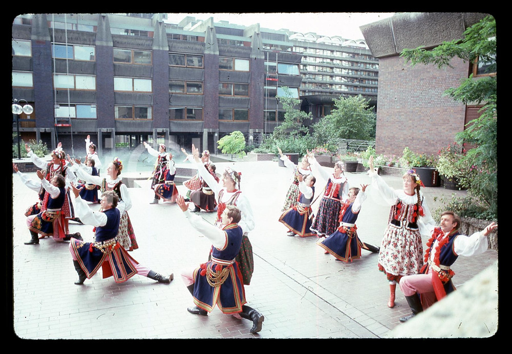 35mm vintage slide*1983 LONDON Polish dancers at BARBICAN CENTRE