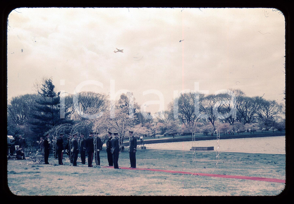 35mm vintage slide*1954 WASHINGTON DC - CHERRY BLOSSOM Rehearsal of honor guard