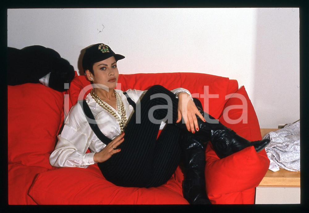 35mm vintage slide* 2000ca SPETTACOLO Eva GRIMALDI Ritratto dell'attrice *1