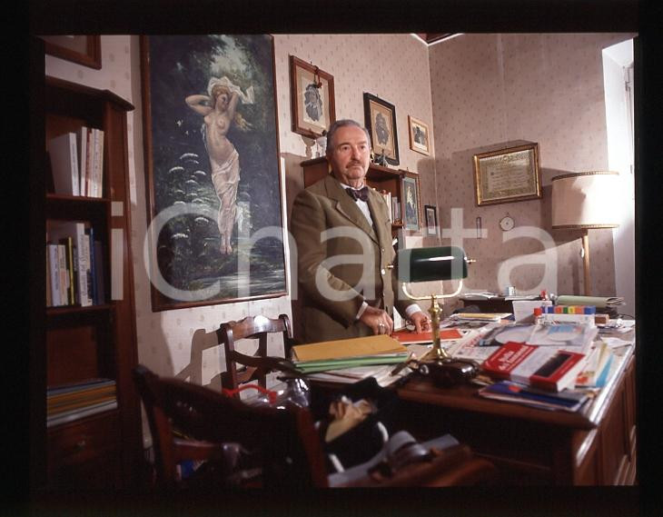 6X5cm NEGATIVO ORIGINALE *1970ca FANTASCIENZA Harold Giorgio STUART In studio 3