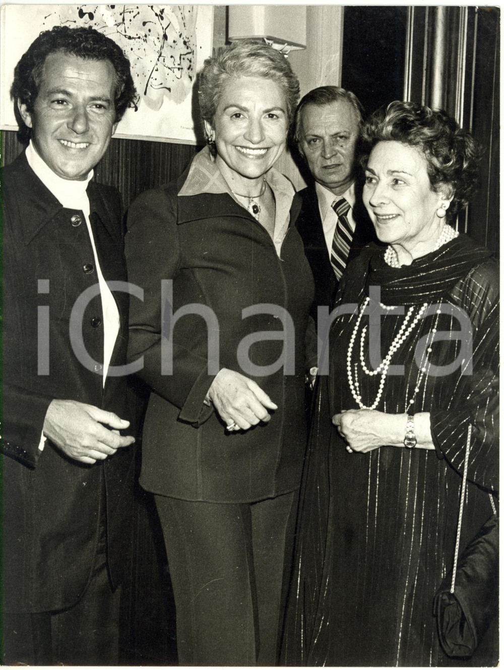 1975 ca ROMA - Pittore Francesco BOTTARI Maria Pia FANFANI Wally TOSCANINI *Foto