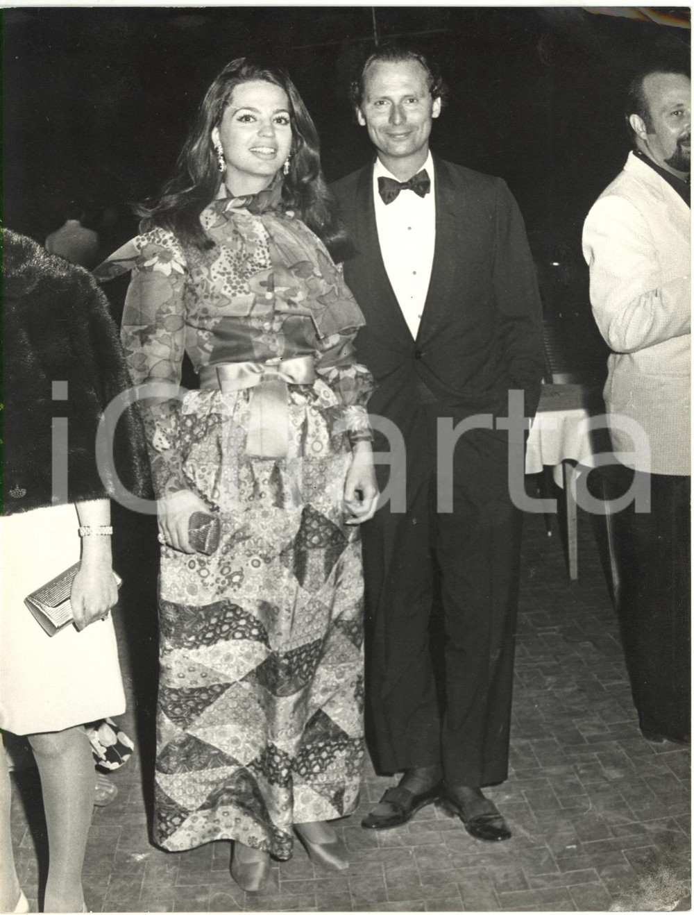 1970 ca ITALIA COSTUME Ira VON FÜRSTENBERG a una serata di gala *Foto 18x24