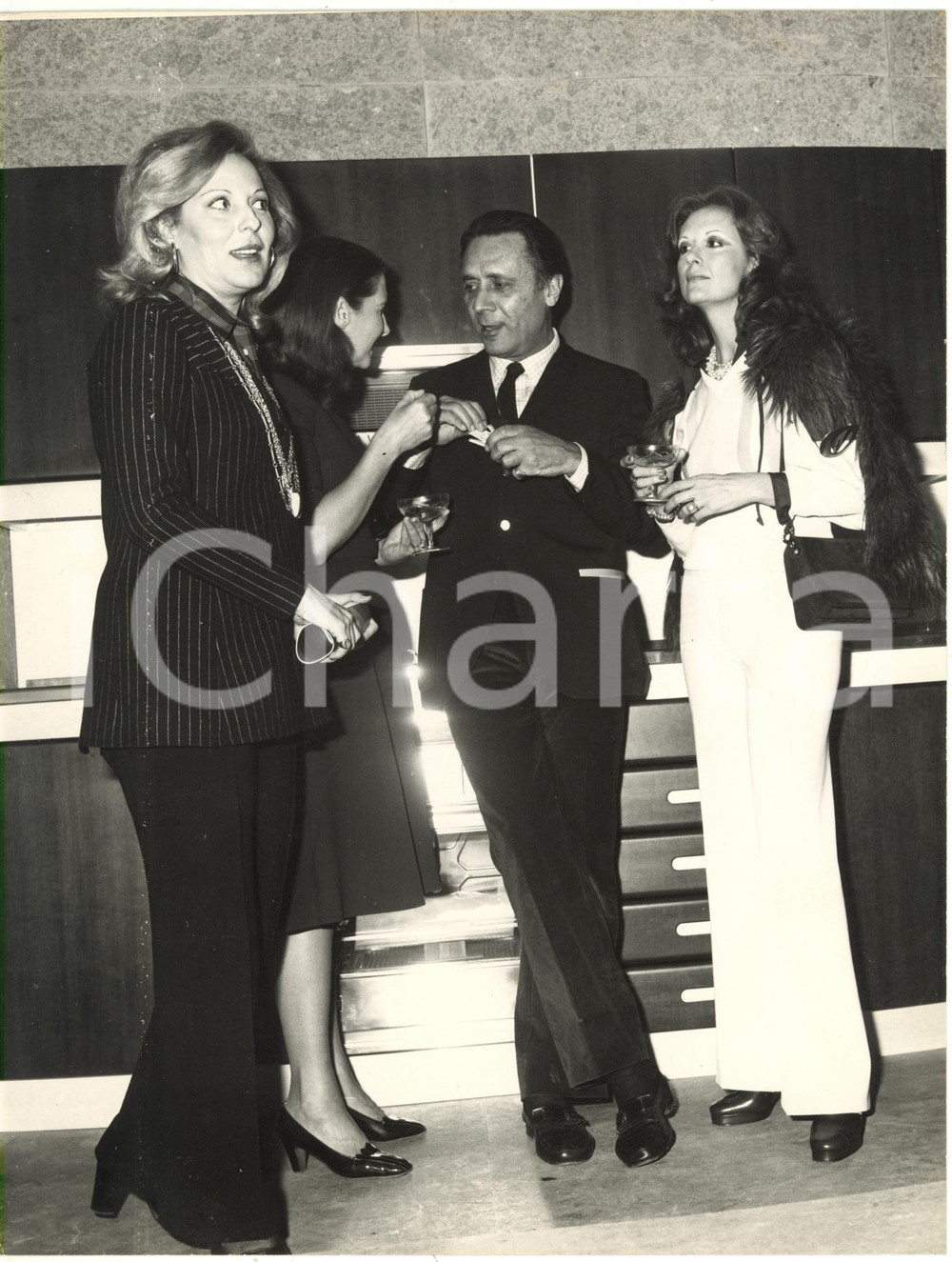 1970 ca ITALIA COSTUME - Biancamaria BRUNO a una serata - Ritratto *Foto 18x24