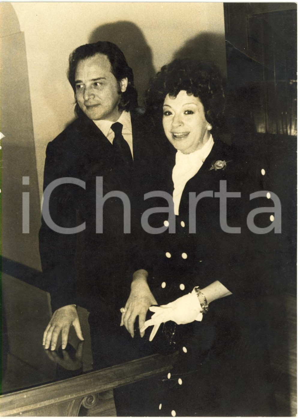 Fotografia d epoca originale 1975 ca ITALIA MUSICA  Katyna RANIERI a una serata  Ritratto della cantante 1