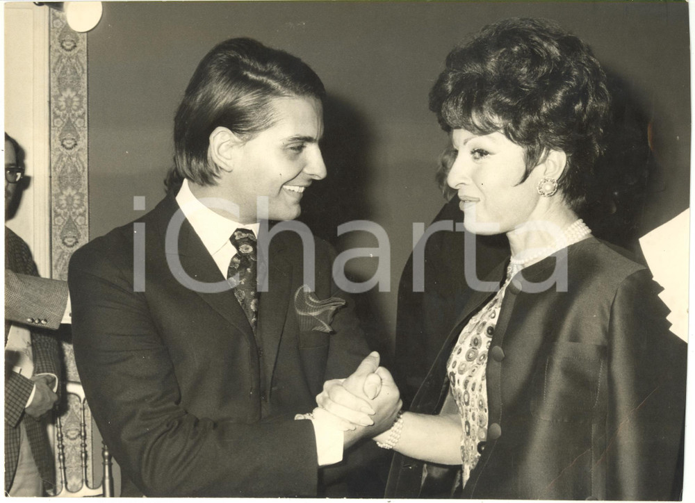 Fotografia d epoca originale 1970 ca ITALIA COSTUME  Attrice Silvana PAMPANINI a una serata Foto 27x20 cm 1