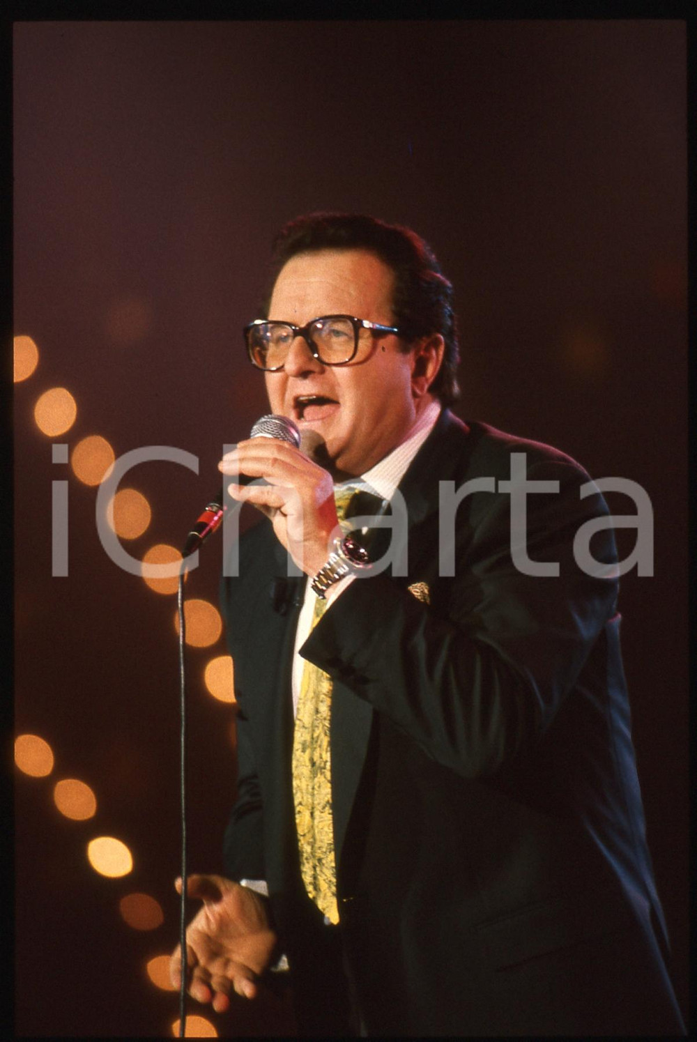 35mm vintage slide* 1990ca MUSICA Jimmy FONTANA durante un concerto (6)