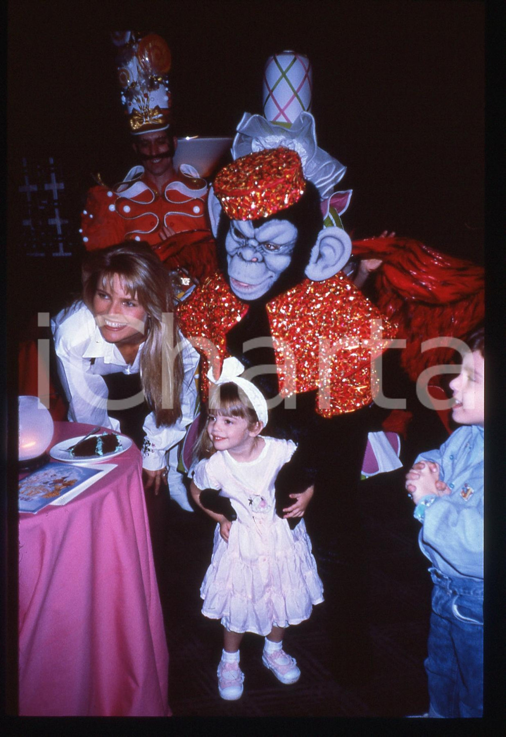 35mm vintage slide* 1990ca COSTUME Christie BRINKLEY con Alexa Ray JOEL (5)