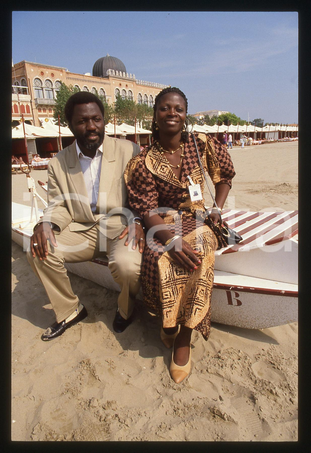 35mm vintage slide* 1988 VENEZIA Flora e Bia GOMES alla Mostra del Cinema (4)