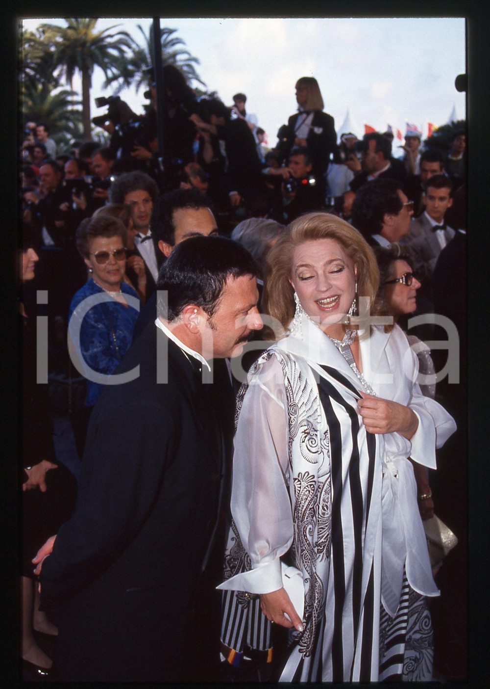 35mm vintage slide* 1994 CANNES Ira VON FURSTENBERG al Festival del Cinema (7)