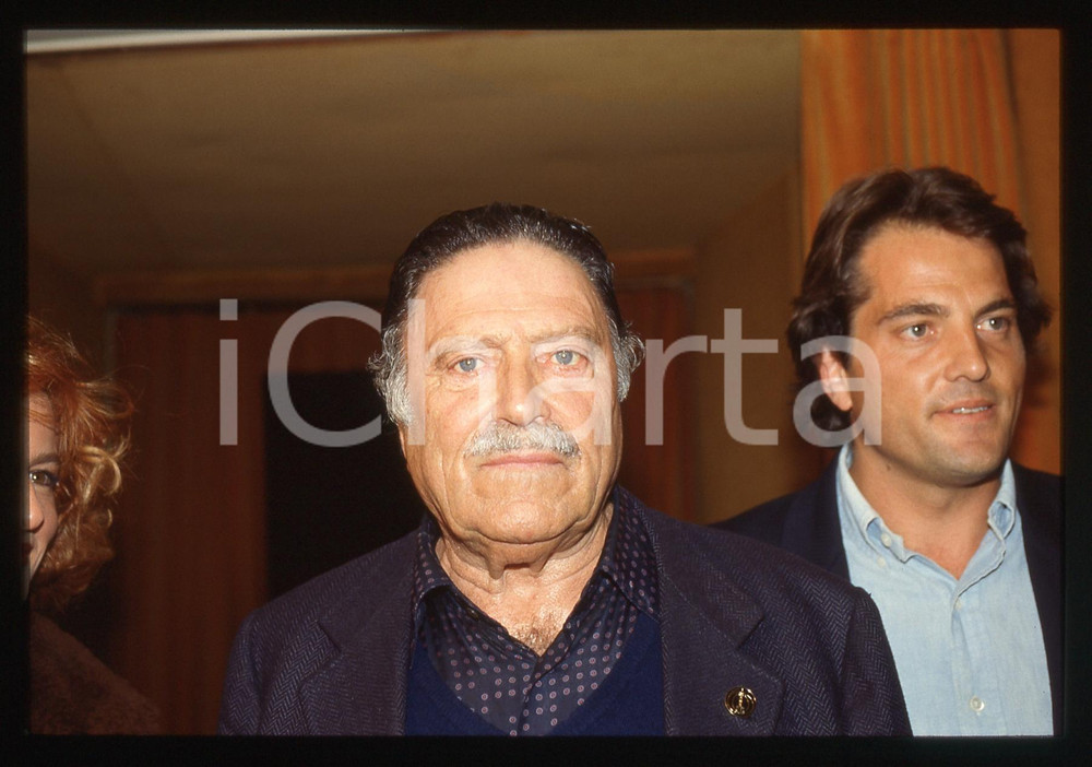35mm vintage slide* 1989 CANNES Raf e Saverio VALLONE al Festival del Cinema (2)