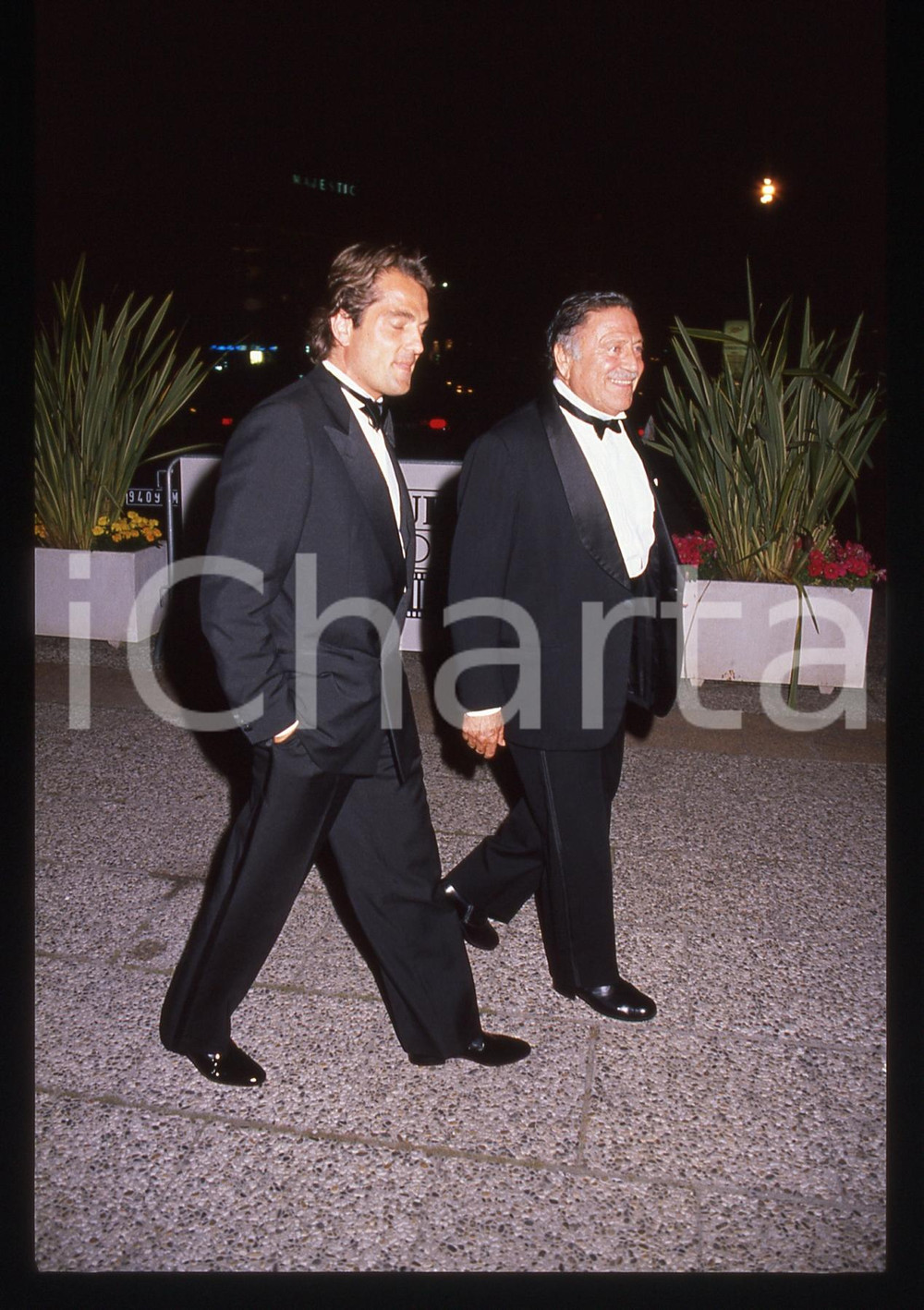 35mm vintage slide* 1989 CANNES Raf e Saverio VALLONE al Festival del Cinema (3)