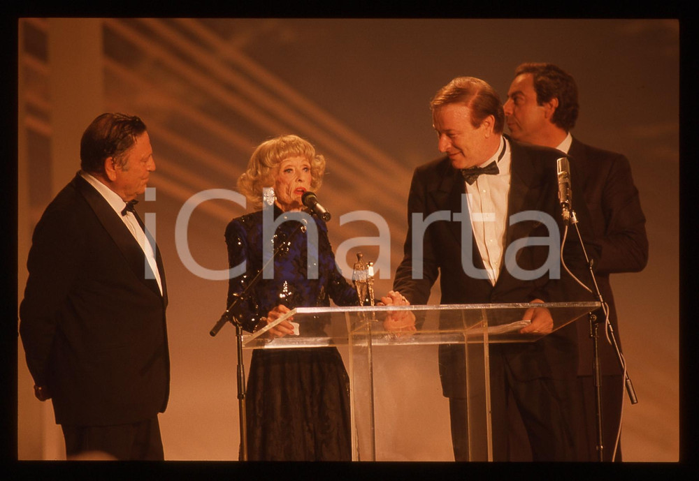 35mm vintage slide* 1988 CAMPIONE D'ITALIA Bette DAVIS e Raf VALLONE (2)
