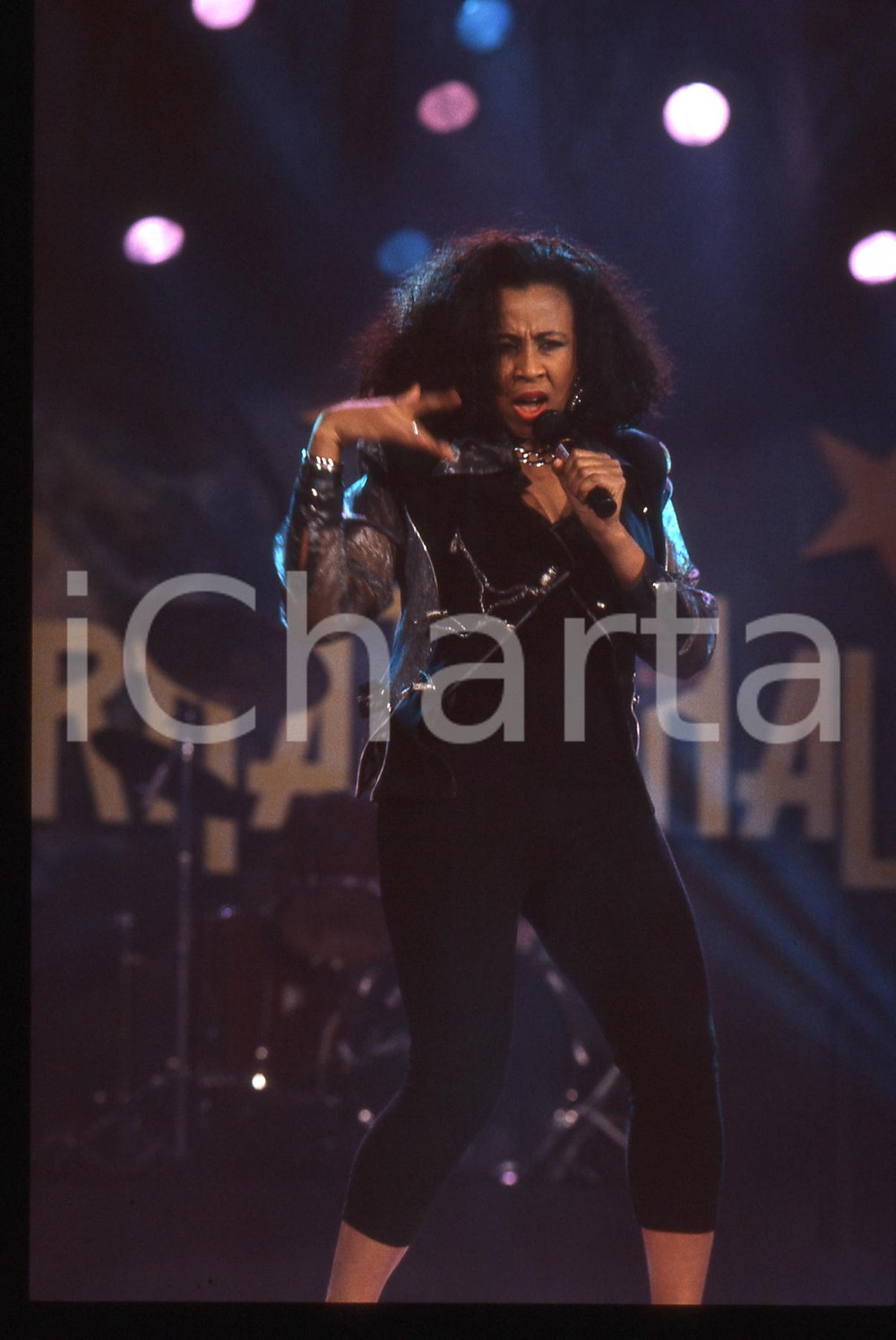 35mm vintage slide* 1991 SANREMO INTERNATIONAL Ann-Marie SMITH dei 49ERS Live 3