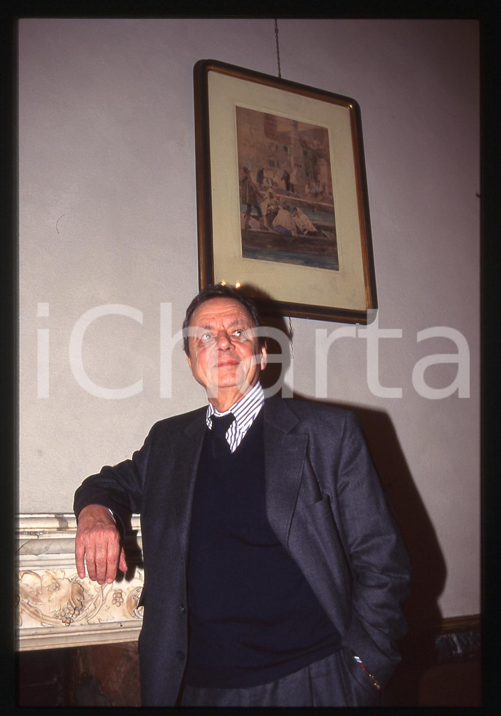 35mm vintage slide* 1990ca CULTURA Francois FURET Ritratto storico francese (7)