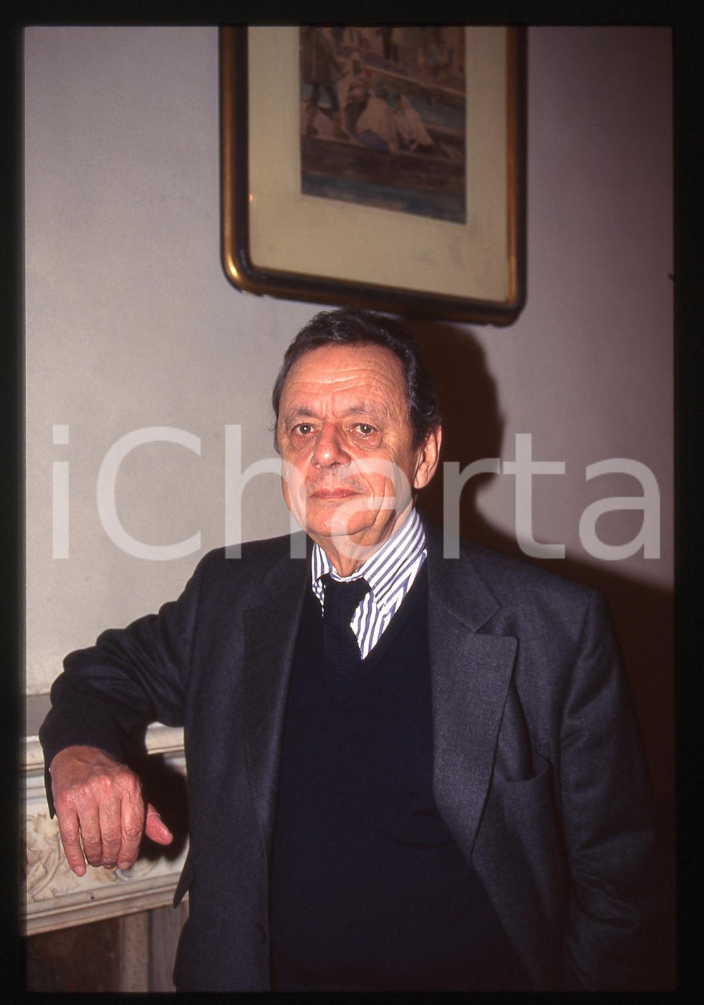 35mm vintage slide* 1990ca CULTURA Francois FURET Ritratto storico francese (8)