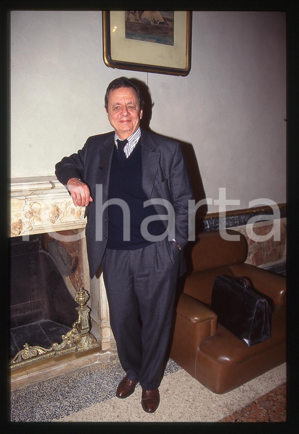 35mm vintage slide* 1990ca CULTURA Francois FURET Ritratto storico francese (10)
