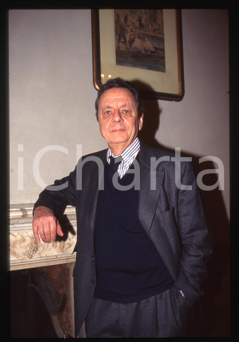 35mm vintage slide* 1990ca CULTURA Francois FURET Ritratto storico francese (11)