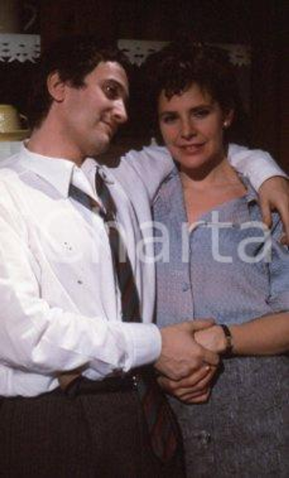 35mm vintage slide* 1984 RAITV - Emilio BONUCCi Pamela VALLORESI sul set (14)