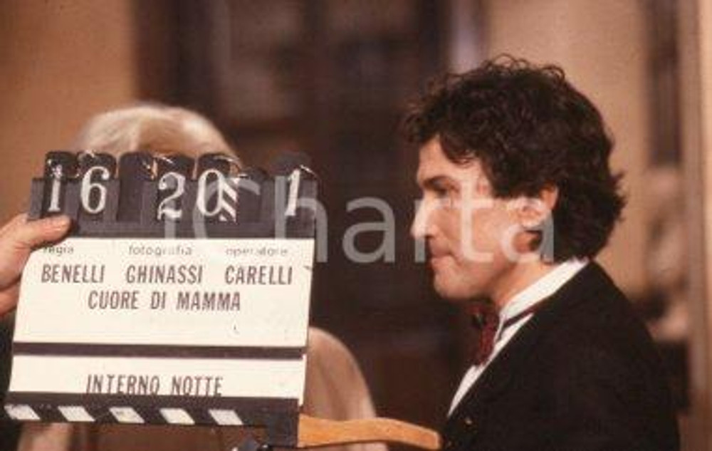 35mm vintage slide* 1988 RAITV Cuore di mamma Emilio BONUCCI sul set (1)