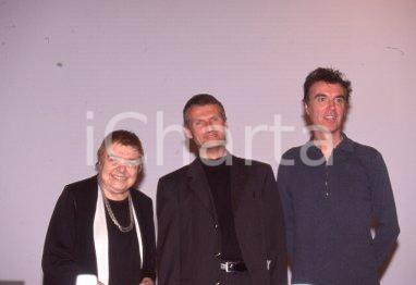 35mm vintage slide* 1995ca David BYRNE Riccardo ILLY Fernanda PIVANO (1)
