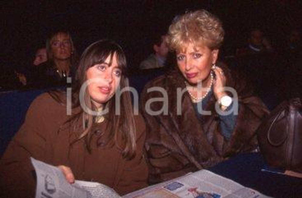 35mm vintage slide* 1995 FIUGGI AN Elisabetta MUSSOLINI Maria SCICOLONE (1)