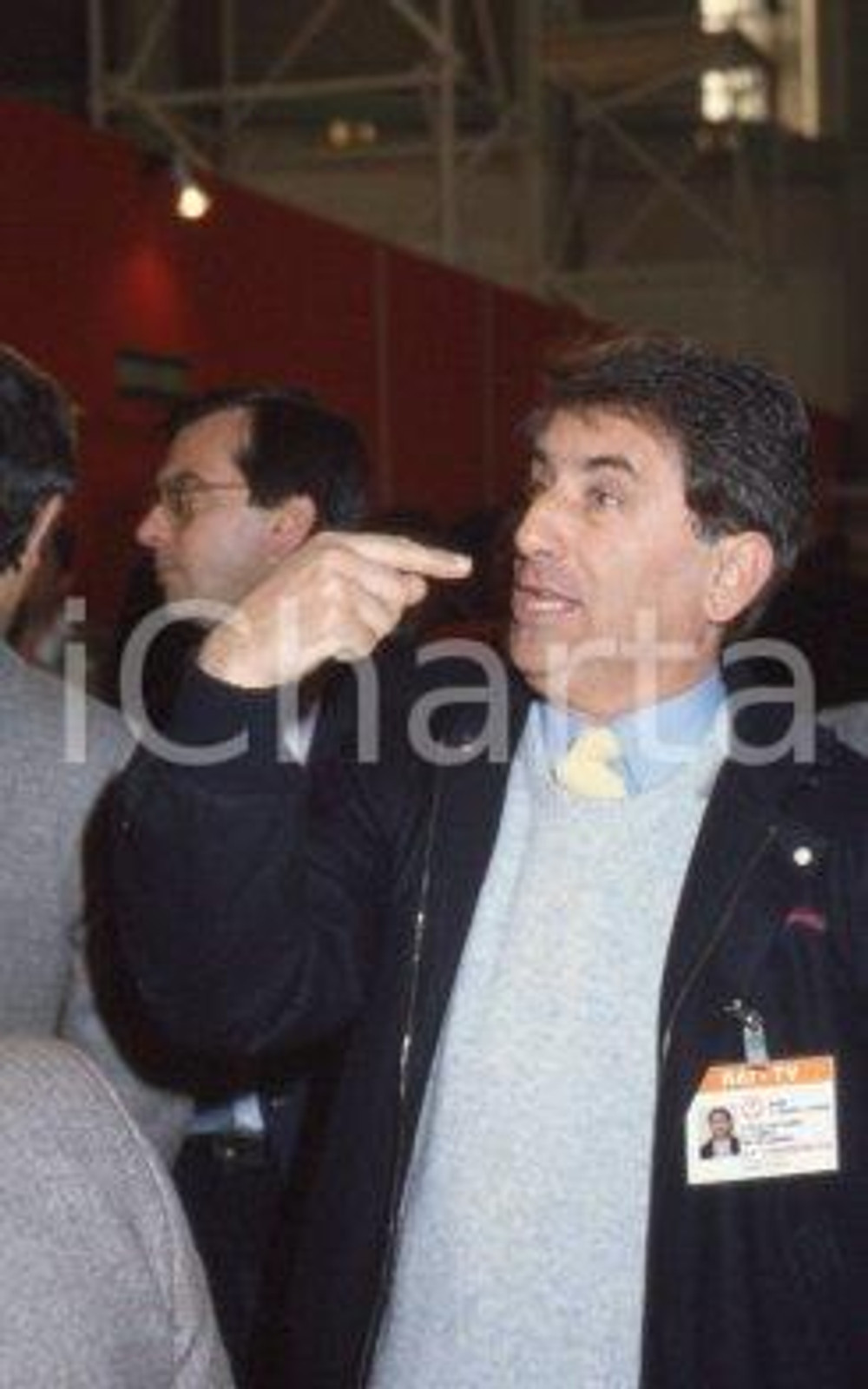 35mm vintage slide* 1987 RAI Fulvio DAMIANI al congresso del PSI (2)