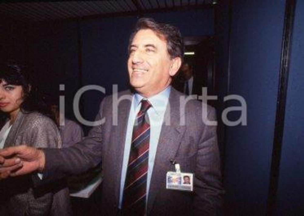 35mm vintage slide* 1990ca RAI Fulvio DAMIANI al congresso della DC (3)