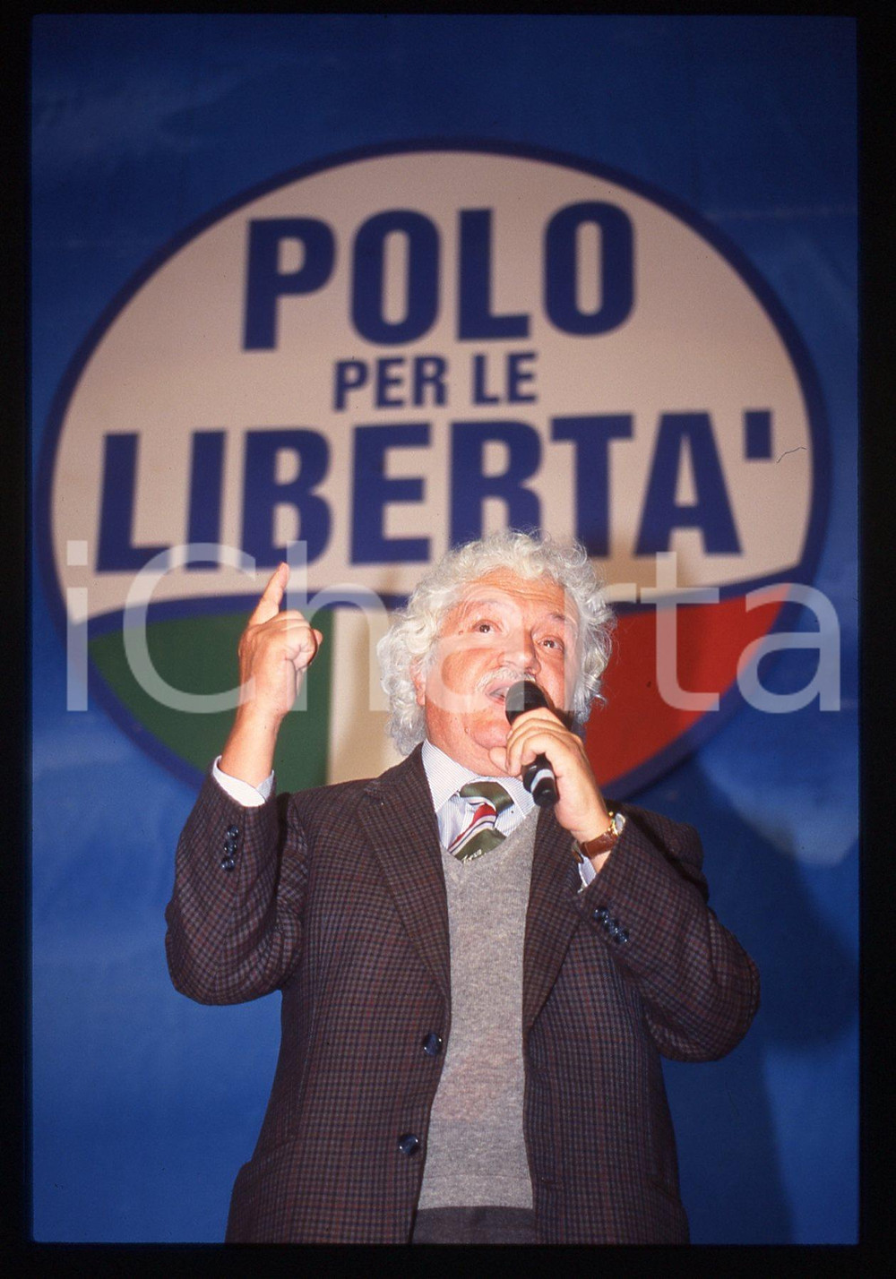  35mm vintage slide* 1995ca POLO PER LE LIBERTÀ Bruno LAUZI al Congresso (3)