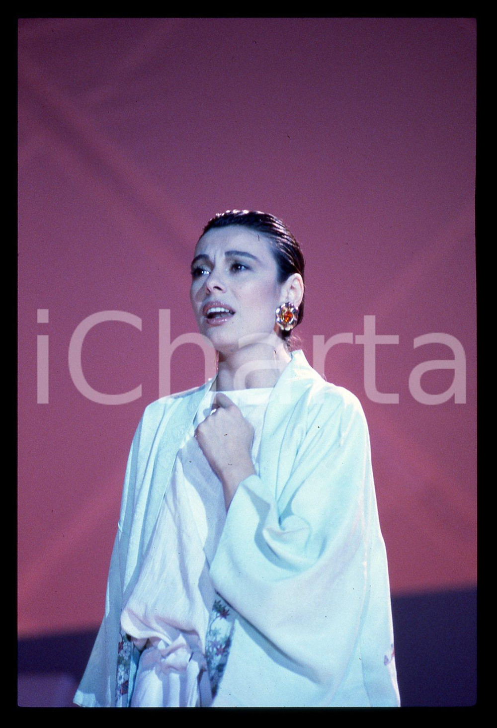  35mm vintage slide* 1990ca ITALIA MUSICA Carla BISSI "ALICE" Ritratto (1)