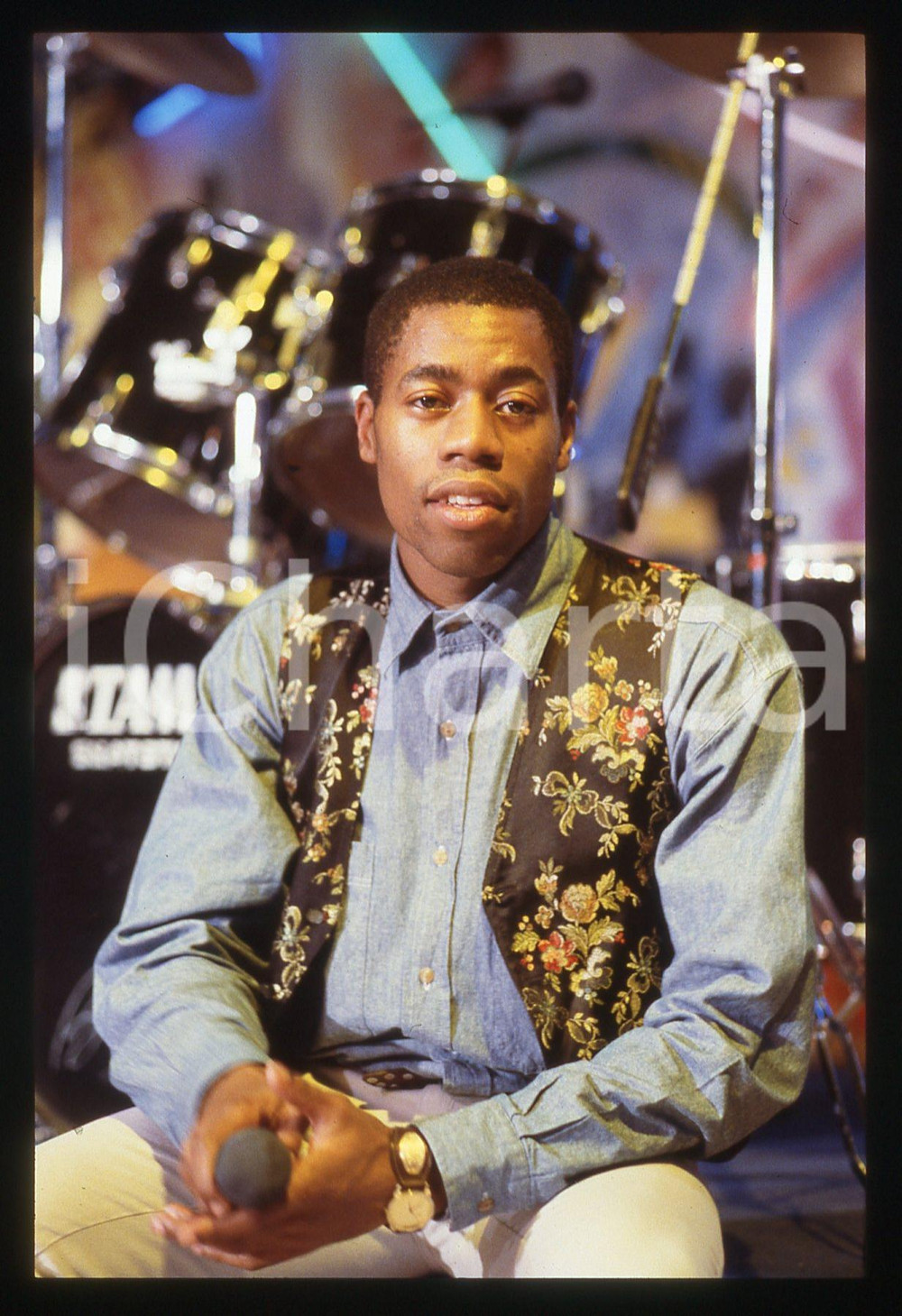 35mm vintage slide* 1988 DISCORING RAI 1 ROACHFORD Ritratto Andrew ROACHFORD 2