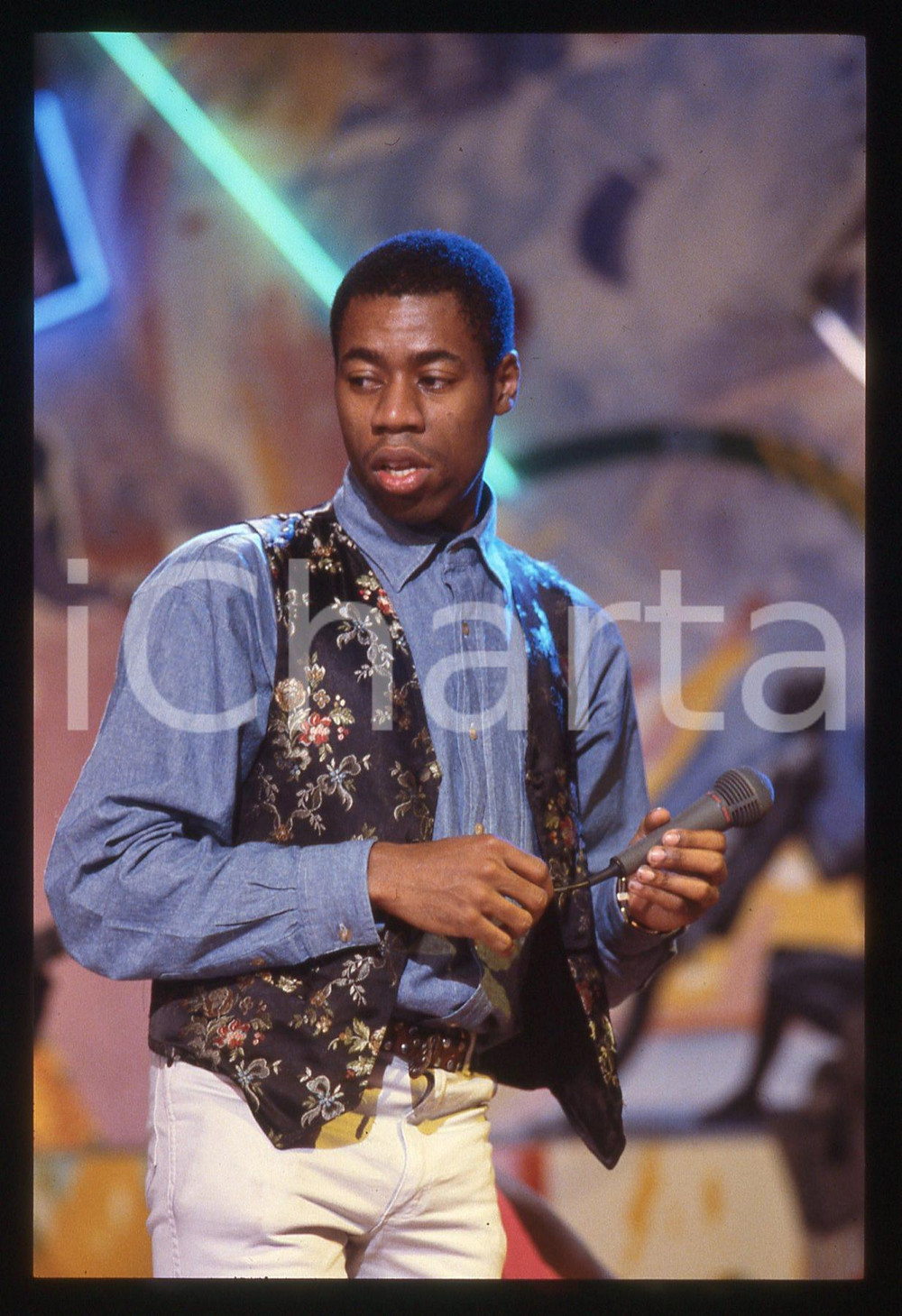 35mm vintage slide* 1988 DISCORING RAI 1 ROACHFORD Ritratto Andrew ROACHFORD 3