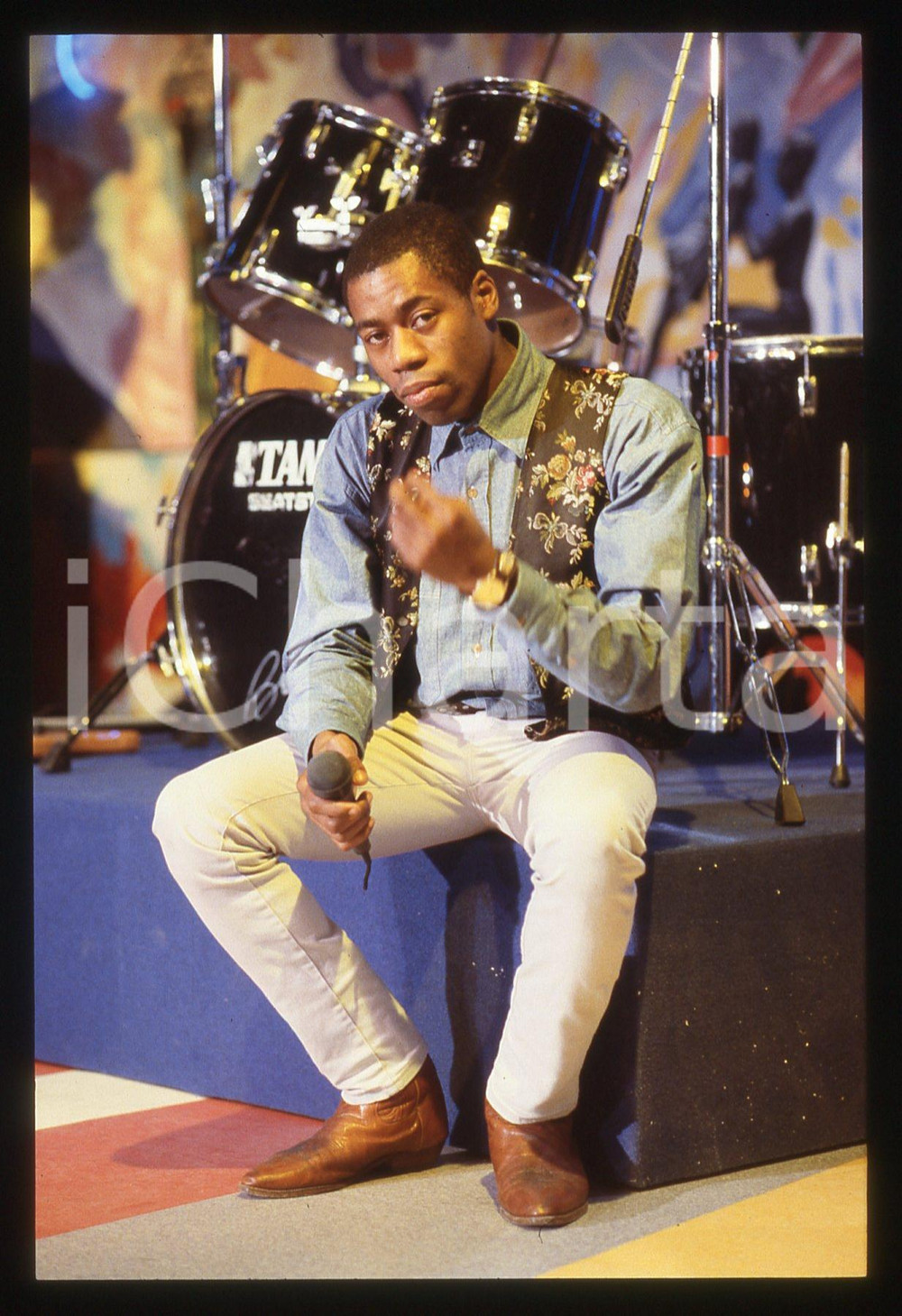 35mm vintage slide* 1988 DISCORING RAI 1 ROACHFORD Ritratto Andrew ROACHFORD 13