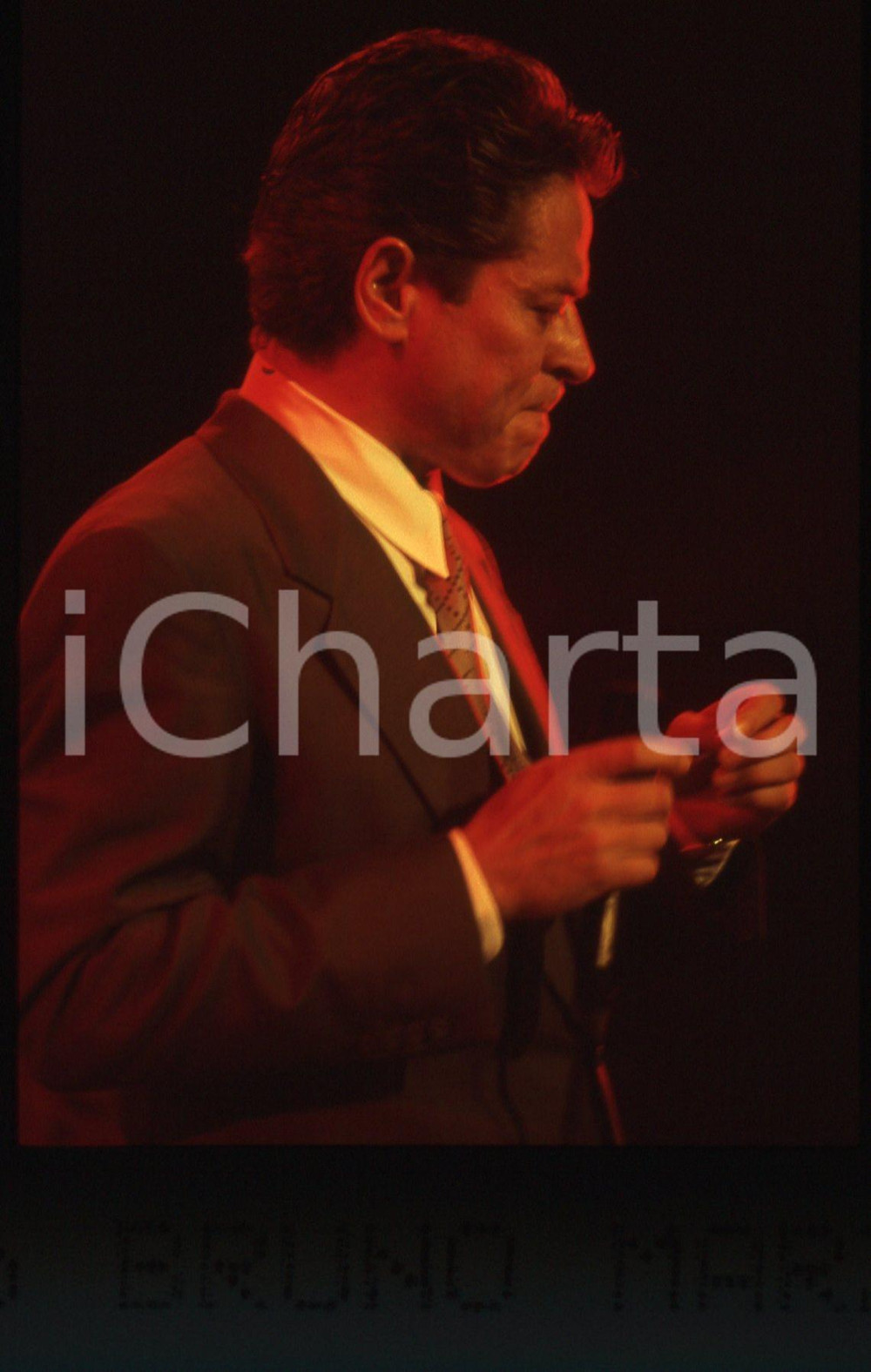 35mm vintage slide* 1990ca MUSICA Robert PALMER Ritratto del cantante (21)