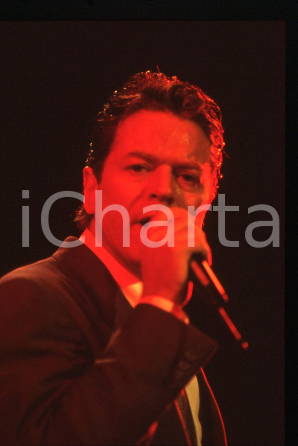 35mm vintage slide* 1990ca MUSICA Robert PALMER Ritratto del cantante (42)