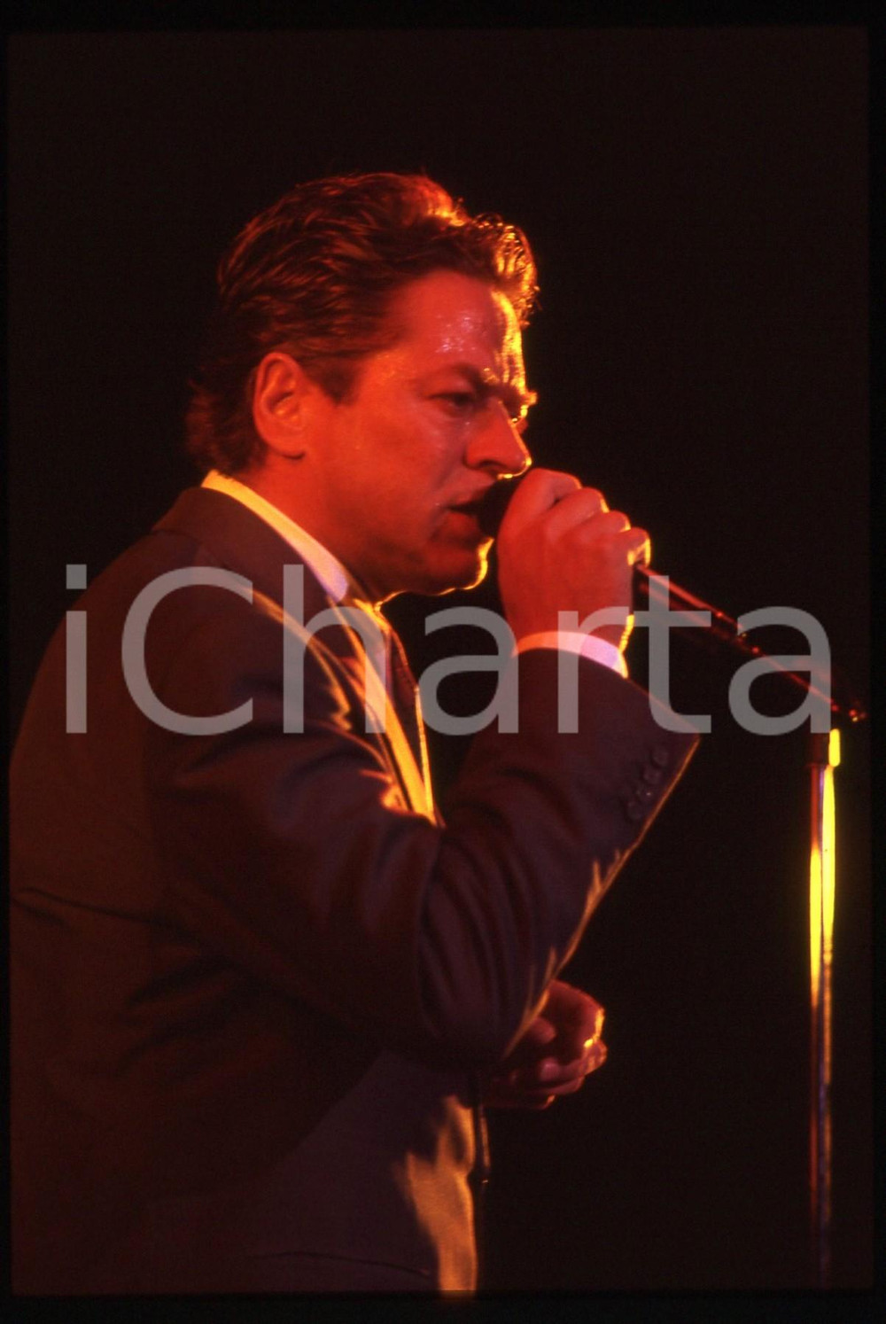 35mm vintage slide* 1990ca MUSICA Robert PALMER Ritratto del cantante (45)
