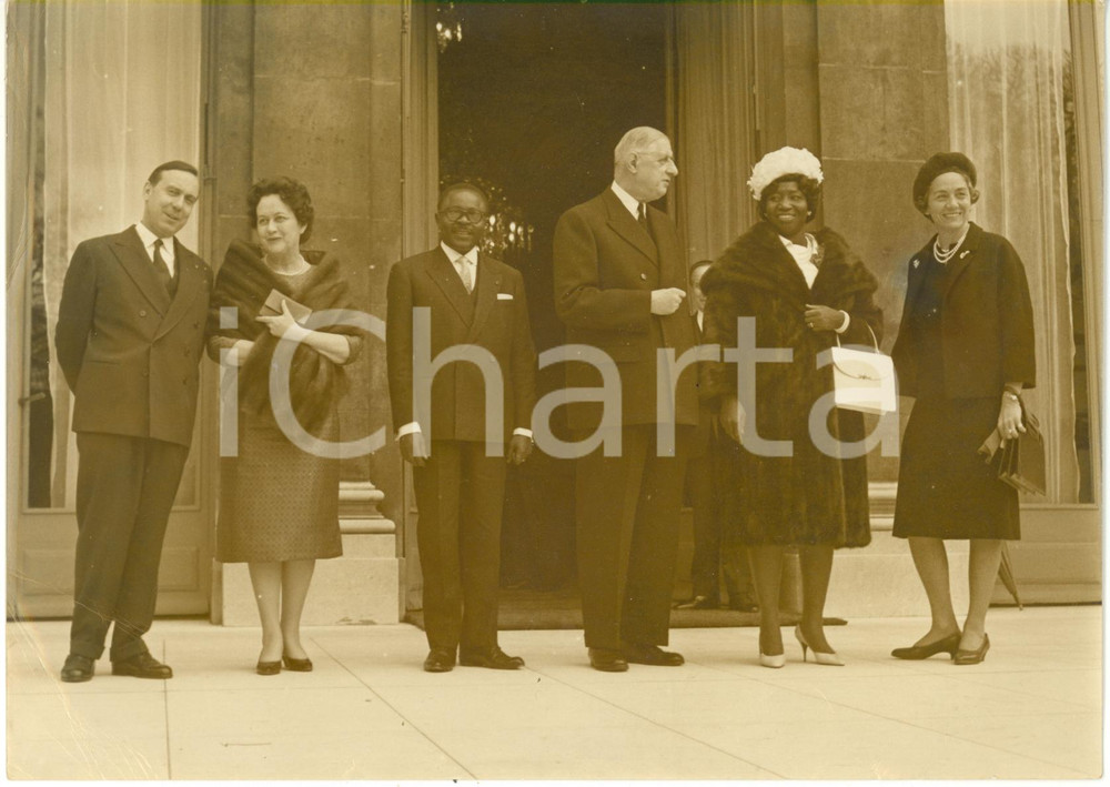 1962 PARIS ÉLYSÉE - Presidente BURKINA FASO Maurice YAMÉOGO e Charles DE GAULLE