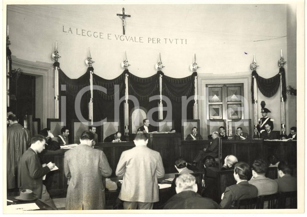 1957 FIRENZE Processo MORANINO - Corte di Assise in aula durante l'udienza *Foto