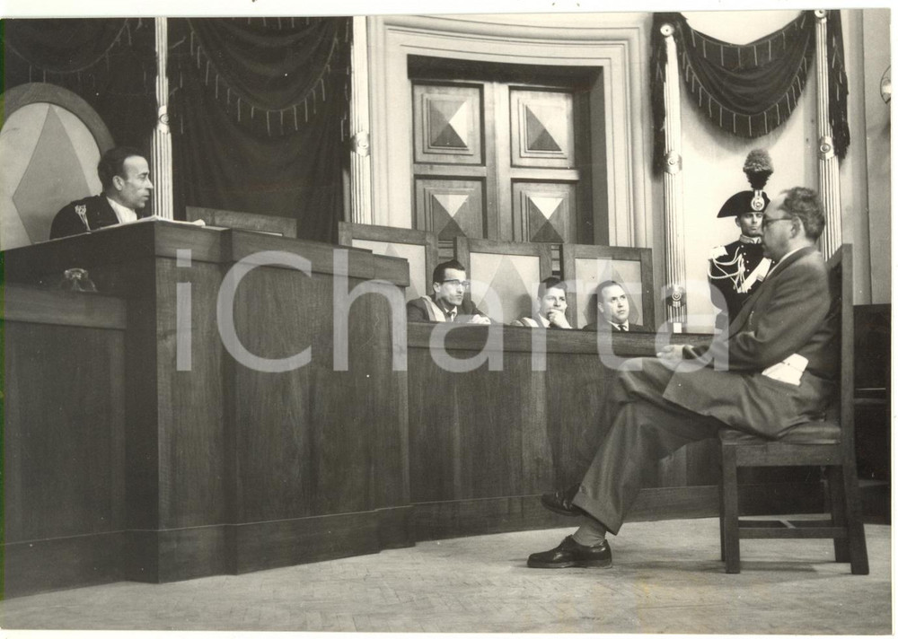1957 FIRENZE Processo MORANINO - Quinto ANTONIETTI durante la sua deposizione
