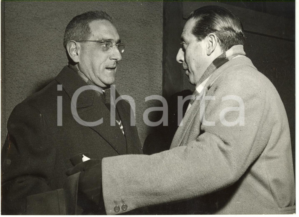 1954 MILANO Processo COMEL - Testimone Armando TRIVELLINI con Marcello COMEL 
