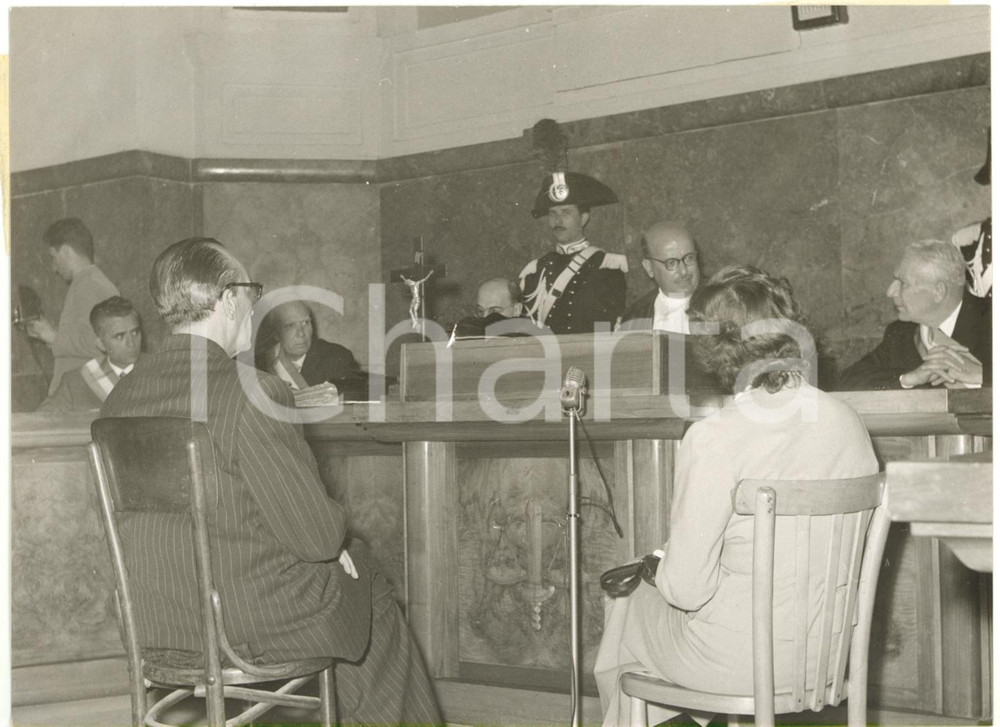 1957 MESSINA Caso IZOARD - Testimoni davanti al tribunale della Corte di Assise