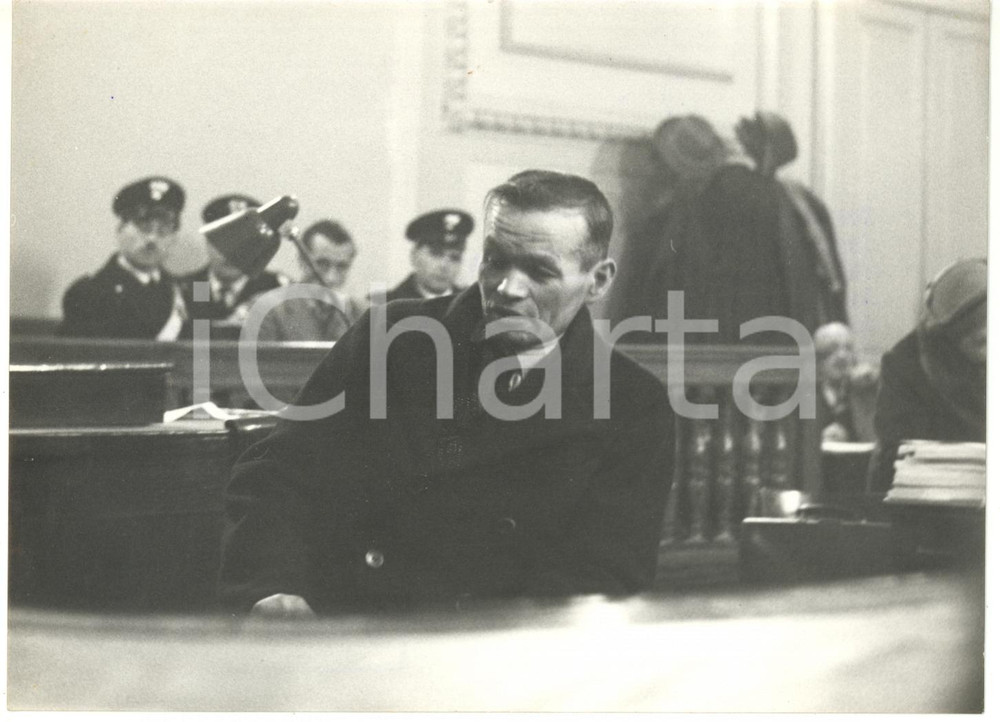 1958 TORINO Delitto CODECÀ - Testimone Pietro MAGNETTI depone durante l'udienza