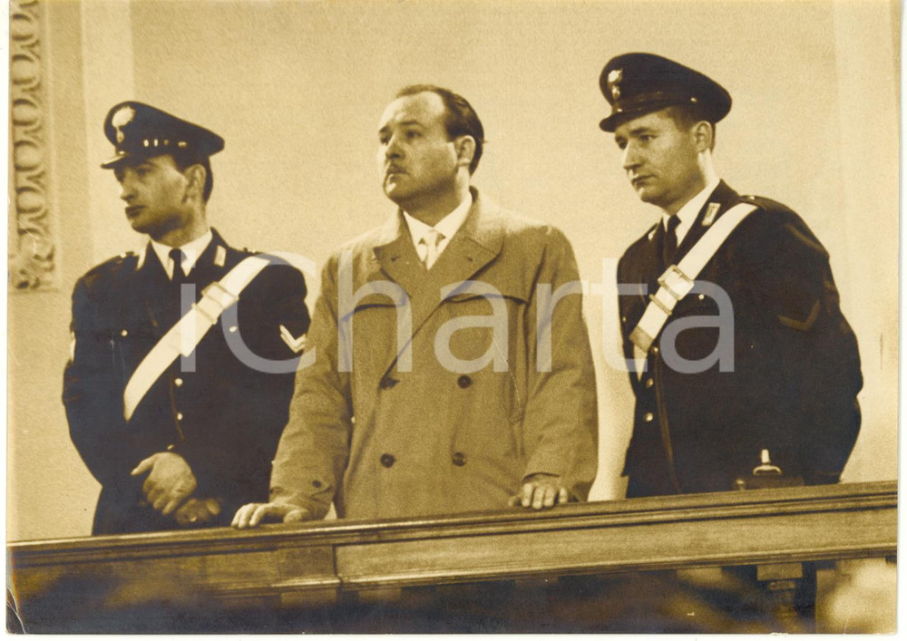 1959 TORINO Processo ad Angelo RIGASSIO - L'imputato in aula durante l'udienza