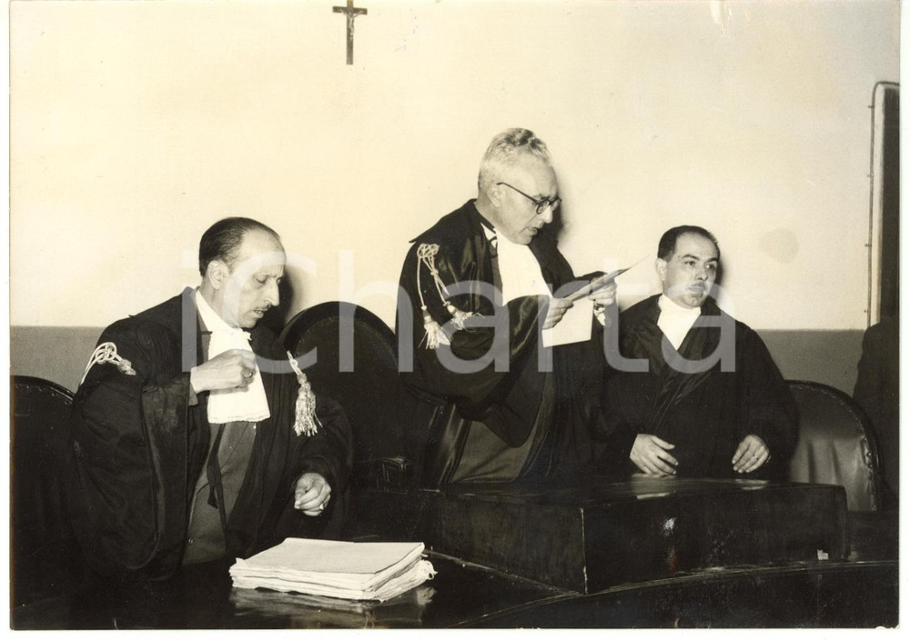 1956 PALERMO Processo Danilo DOLCI - Giudice Rosario TRAINITO legge la sentenza