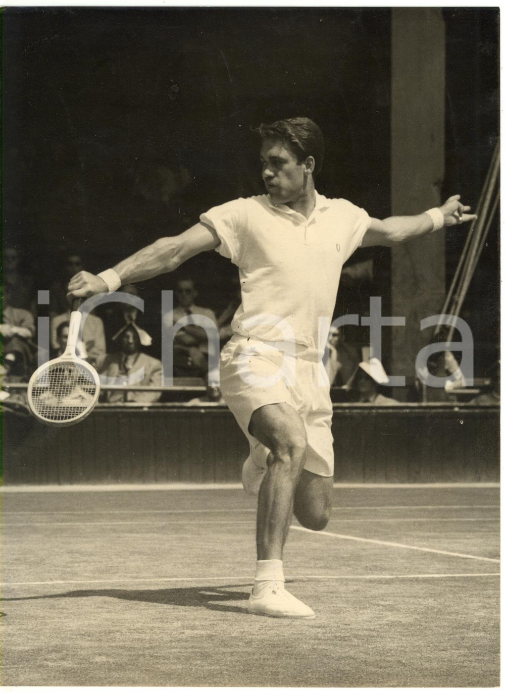 1953 LONDON WIMBLEDON Tennis - Kurt NIELSEN vs Ken ROSEWALL *Photo 15x20 cm